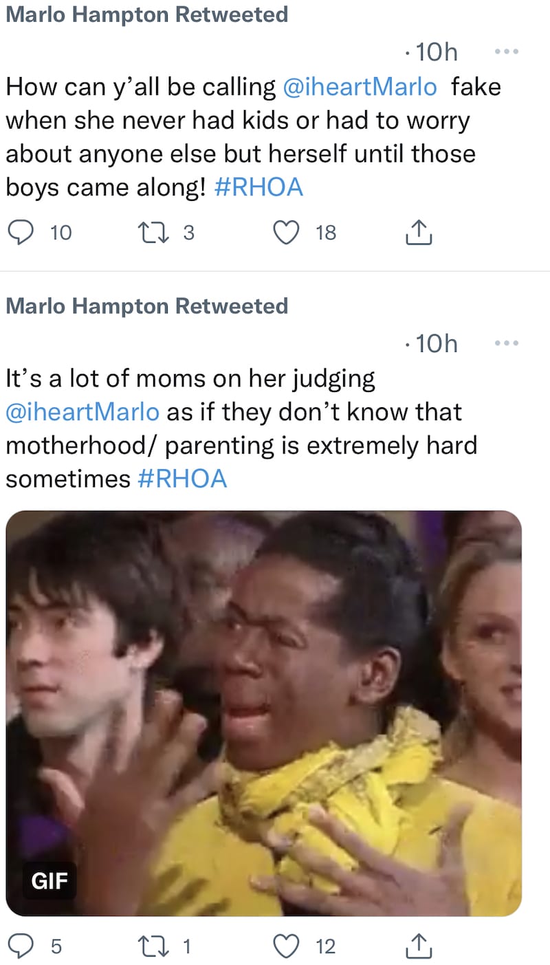 RHOA Marlo Hampton Claps Back at Judgement Over Kicking Out Nephews