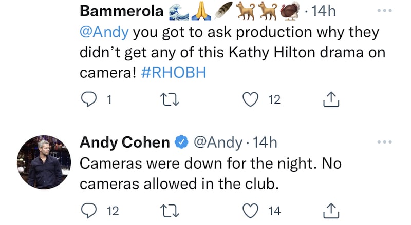 Andy Cohen Explains Why Cameras Weren't Rolling Amid Kathy Hilton Meltdown for RHOBH