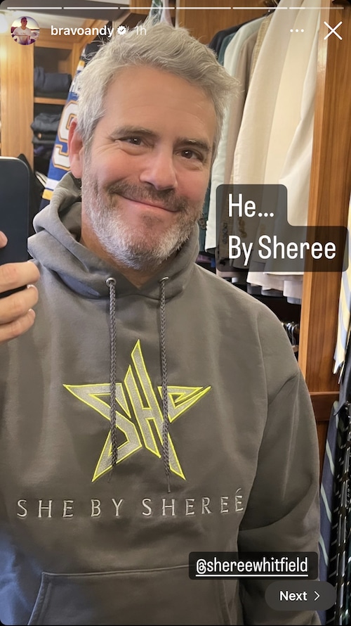 Andy Cohen in She by Sheree Sweatshirt