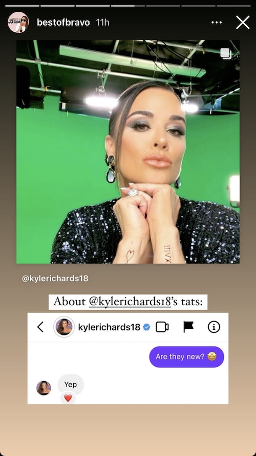 RHOBH Kyle Richards Confirms Tattoos Are Brand New