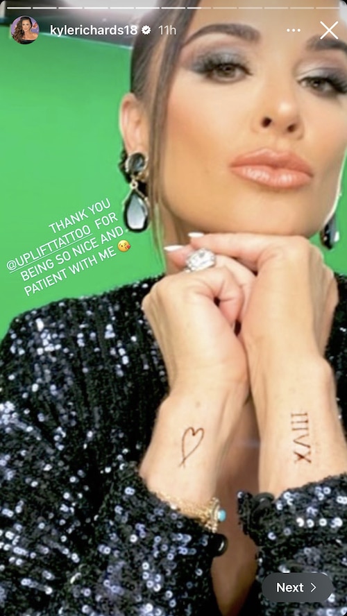 Kyle Richards debuts new tattoos gets a lot of questions from fans