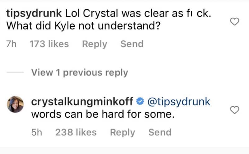 RHOBH Crystal Kung Minkoff Shades Kyle for Not Understanding 14 Friends Comments