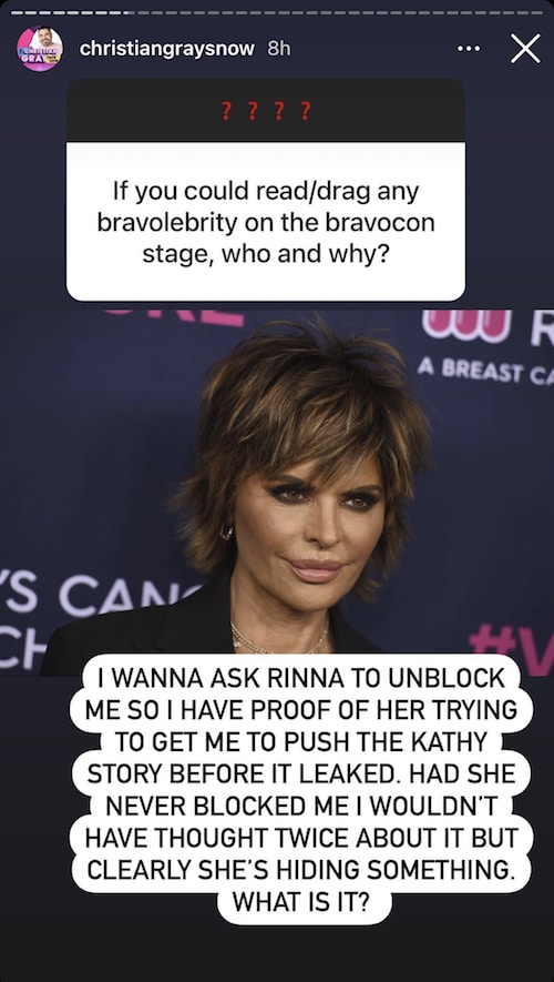 RHOBH Fan Claims They Have Proof of Lisa Rinna Trying to Push Kathy Hilton Meltdown Story