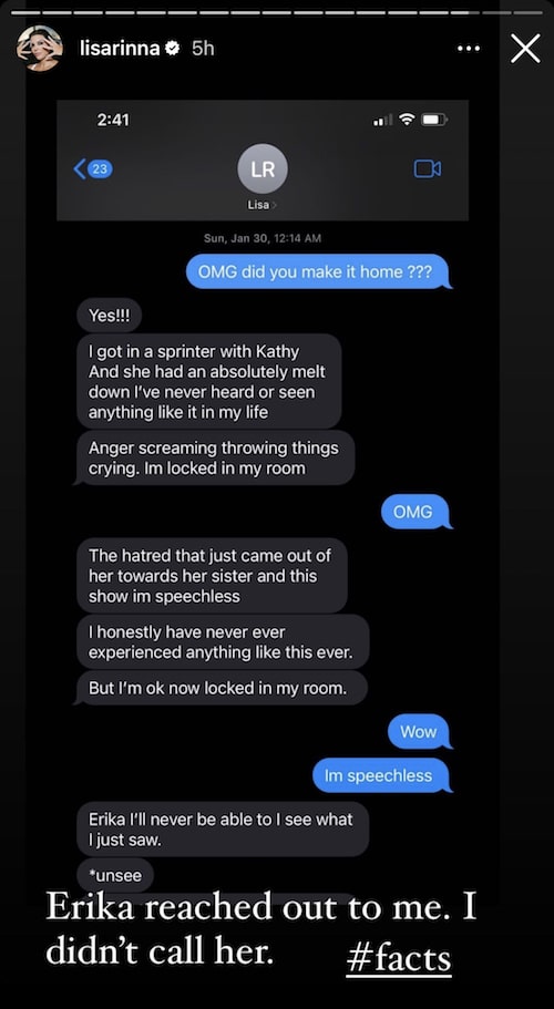 RHOBH Lisa Rinna Leaks Texts With Erika About Kathy Hilton