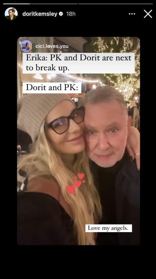 RHOBH Dorit Kemsley Shares Pic of Her and PK After Erika Jayne Divorce Prediction