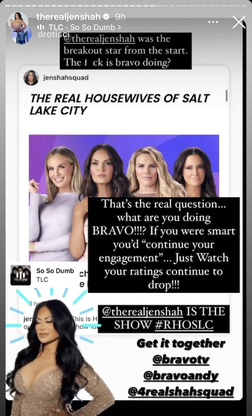 Jen Shah Reposts Message About RHOSLC Ratings Drop After Being Left Out