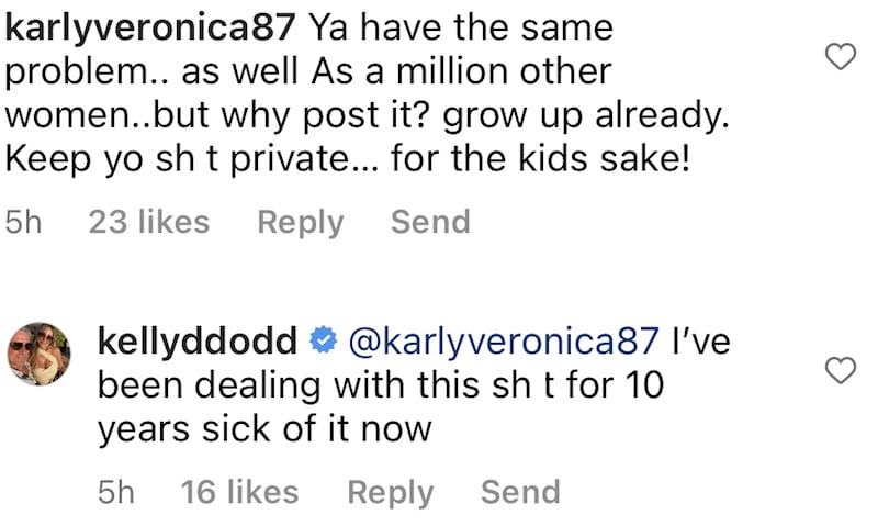 RHOC Kelly Dodd Reacts to Fan Telling Her to Keep Michael Drama Private