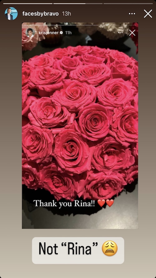 Kris Jenner Thanks RHOBH Lisa Rinna for Birthday Flowers