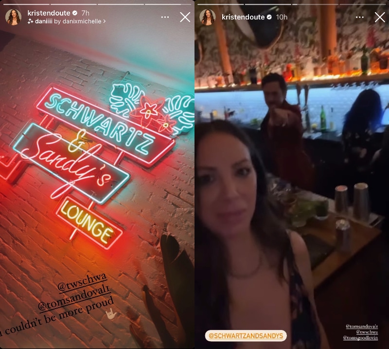 Vanderpump Rules Kristen Doute Attends Schwartz and Sandy's Opening