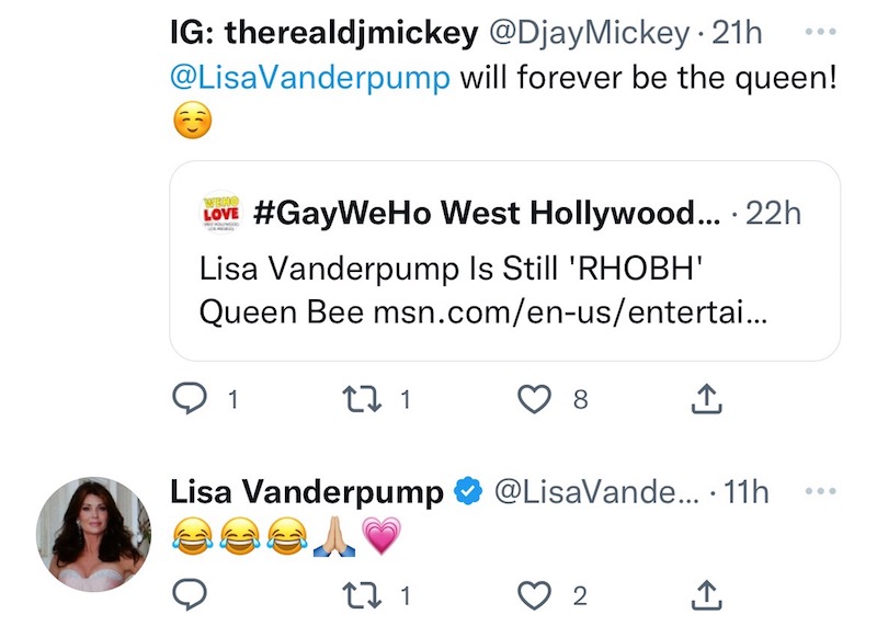 Lisa Vanderpump Responds to Being Labeled the Forever Queen of RHOBH