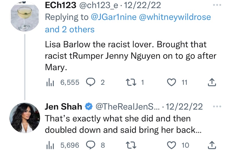 Jen Shah Accuses Lisa Barlow of Bringing Racist Jennie Nguyen to RHOSLC