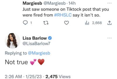 Lisa Barlow Addresses RHOSLC Firing Rumor, Angie K's Scandal