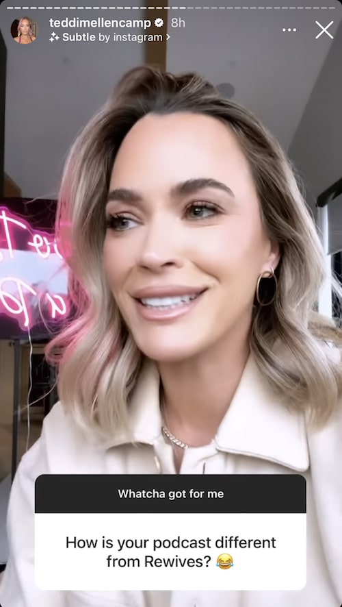 RHOBH Teddi Mellencamp on How Podcast Differs From Bethenny Frankel's Rewives