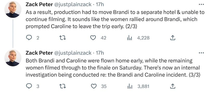 Zack Peter Shares Details About Caroline Manzo vs Brandi Glanville on RHUGT
