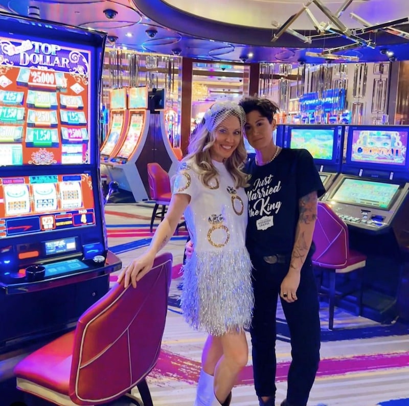 RHOC Braunwyn Windham-Burke and Jennifer Spinner at Casino After Getting Married