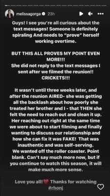 RHONJ's Melissa Gorga Reacts to Leaked Messages With Teresa