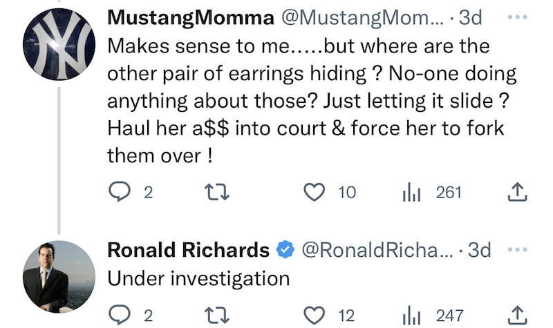 Ronald Richards Confirms Wherabouts of $750k Earrings is Under Investigation