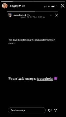 Lala Kent Trolls Raquel, Sends Her Message Ahead of Reunion