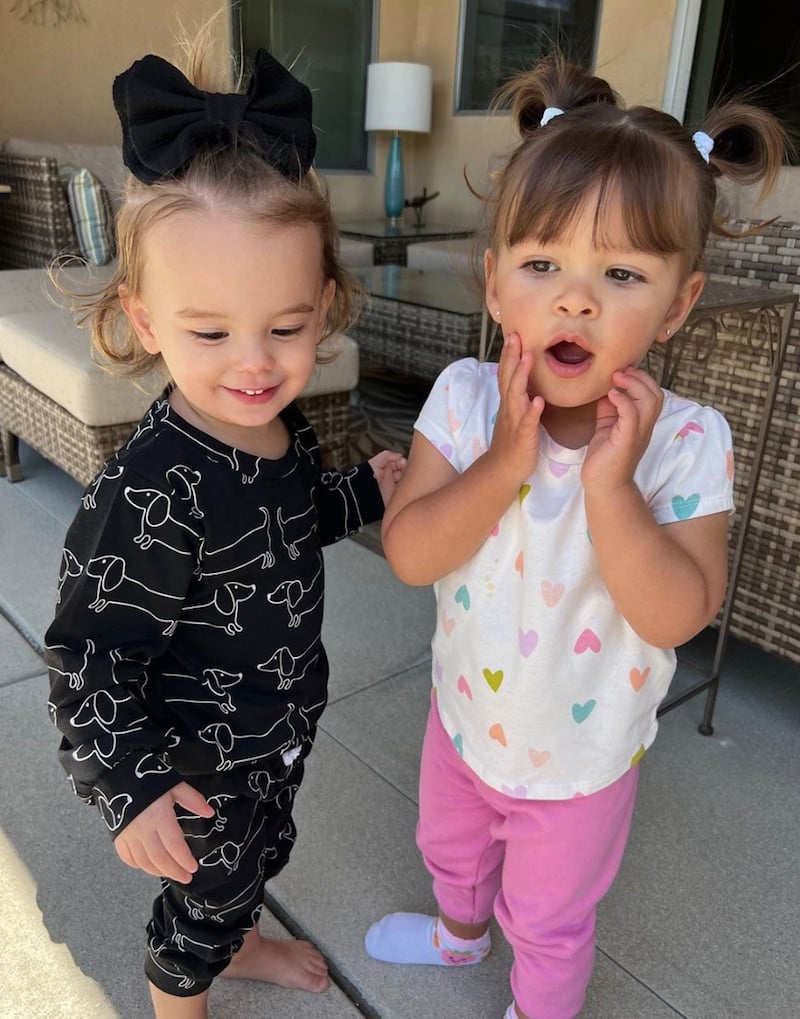 Vanderpump Rules Lala Kent and Scheana Shay's Daughters at Palm Springs Home