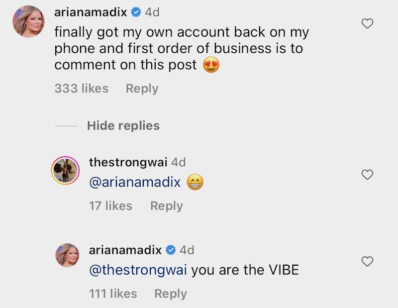 Vanderpump Rules Ariana Madix Reacts to Rumored Boyfriend's Video From Coachella