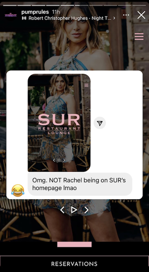 Vanderpump Rules Raquel Leviss Photo on SUR Restaurant Home Page After Sandoval Affair