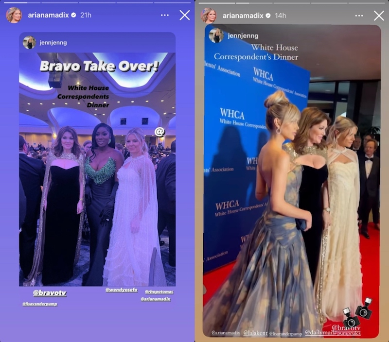 Vanderpump Rules Ariana Madix With Lala Kent, Lisa Vanderpump, Wendy Osefo at White House Correspondents' Dinner