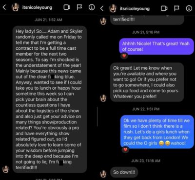 Chrishell Stause Leaks Texts From Nicole Young Amid Feud