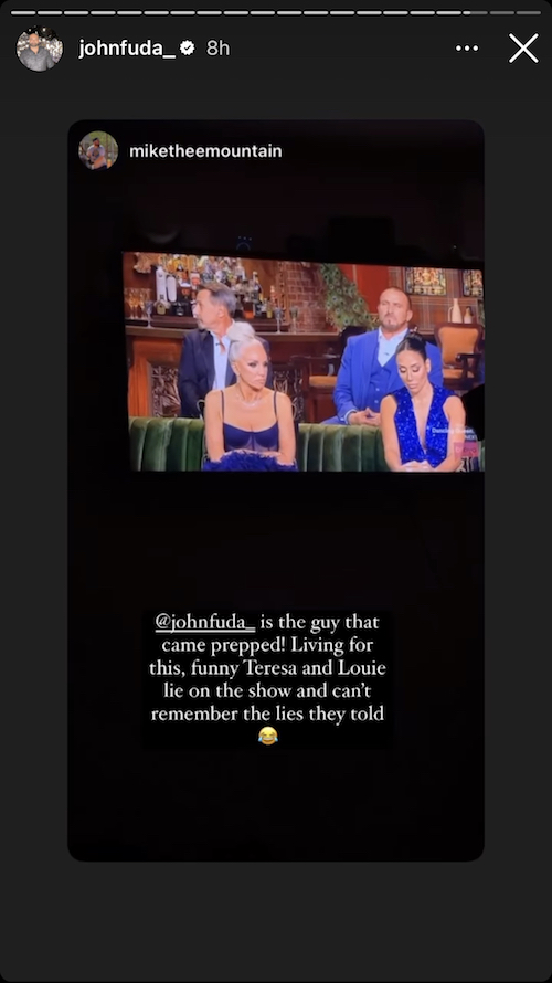 John Fuda Shades Teresa and Luis for RHONJ Reunion Lies