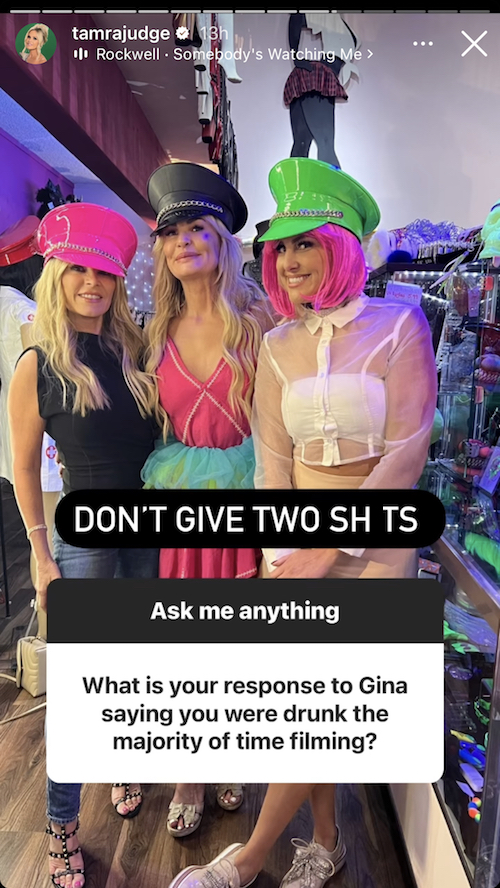 RHOC Tamra Judge Responds to Gina Claiming She Was Drunk for Much of Season 17