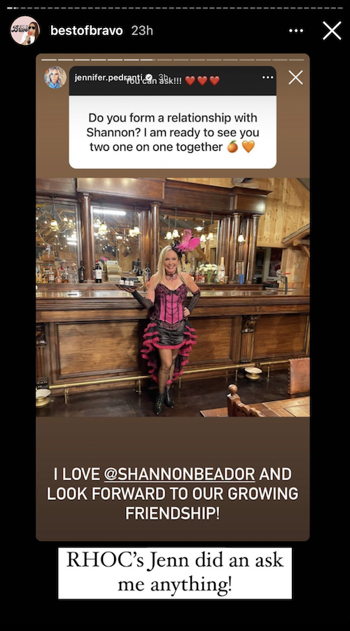 RHOC Jennifer Pedranti on Friendship With Shannon Beador
