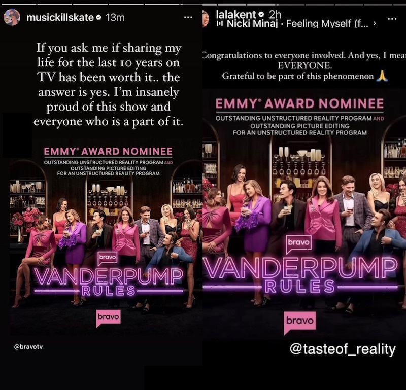 Vanderpump Rules Katie Maloney and Lala Kent React to Emmy Nomination