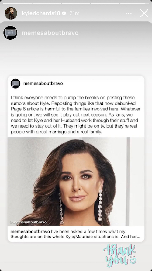 RHOBH Kyle Richards Wants Fans to Stay Out of Marriage Problems