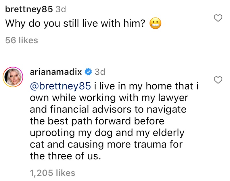 Vanderpump Rules Ariana Madix on Why She Still Lives With Tom Sandoval