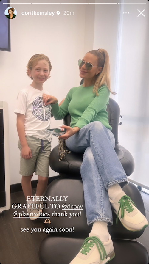 rhobh dorit kemsley and jagger after baseball accident
