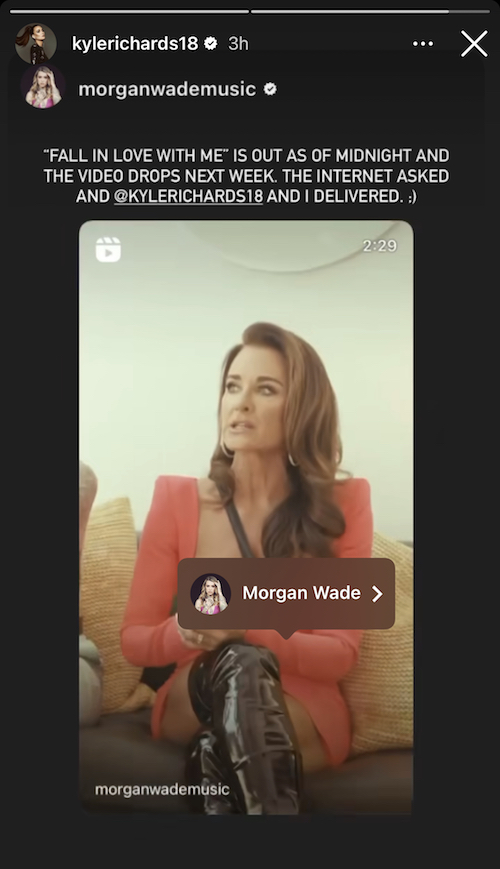 RHOBH Kyle Richards Delivered for Morgan Wade as Video Babe