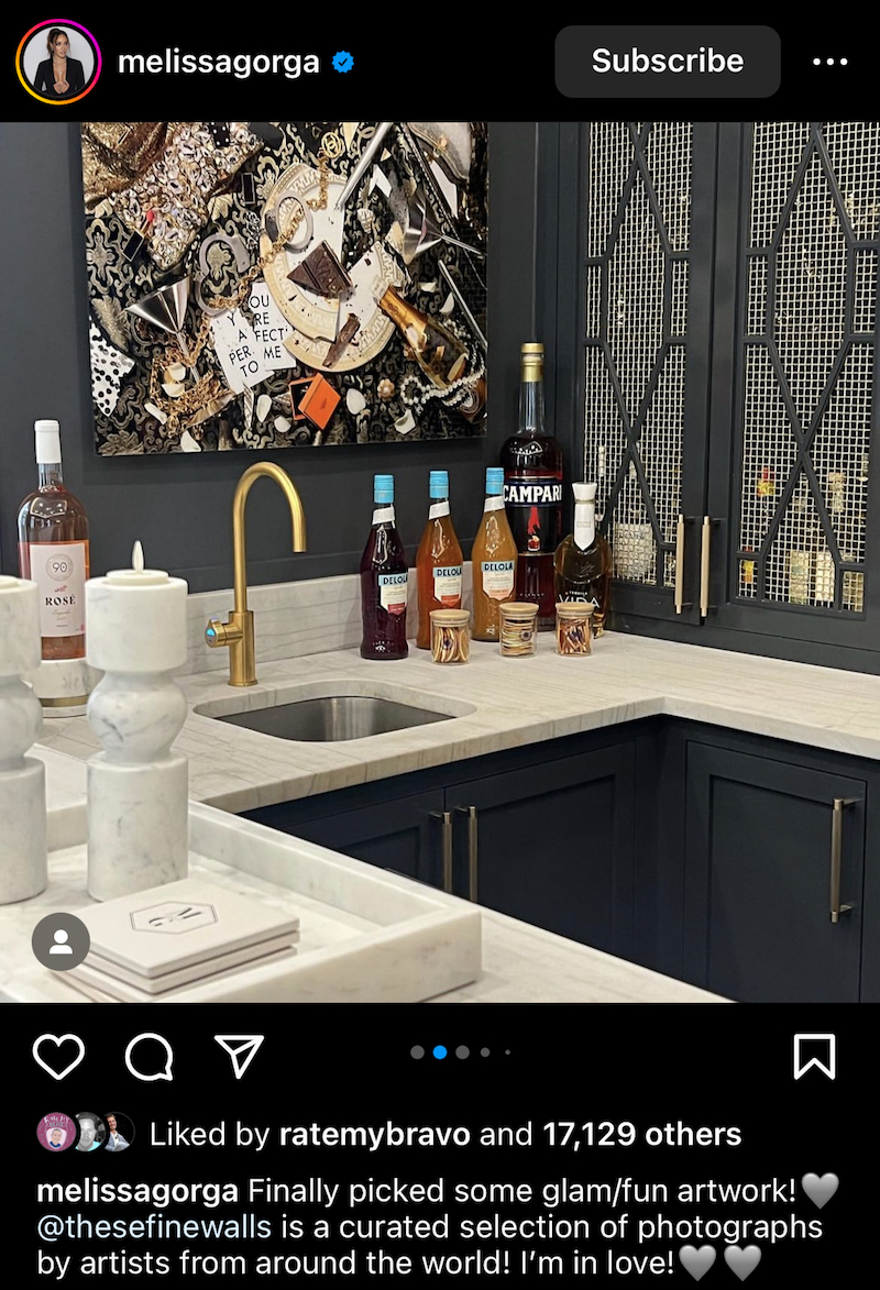 RHONJ Melissa Gorga Shows Off Artwork at Bar