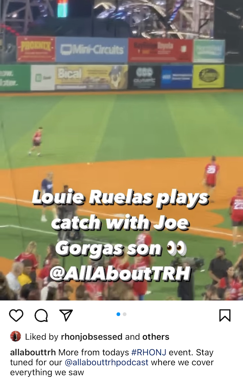 RHONJ Teresa Giudice' Husband Luis Plays Catch With Joe Gorga's Son