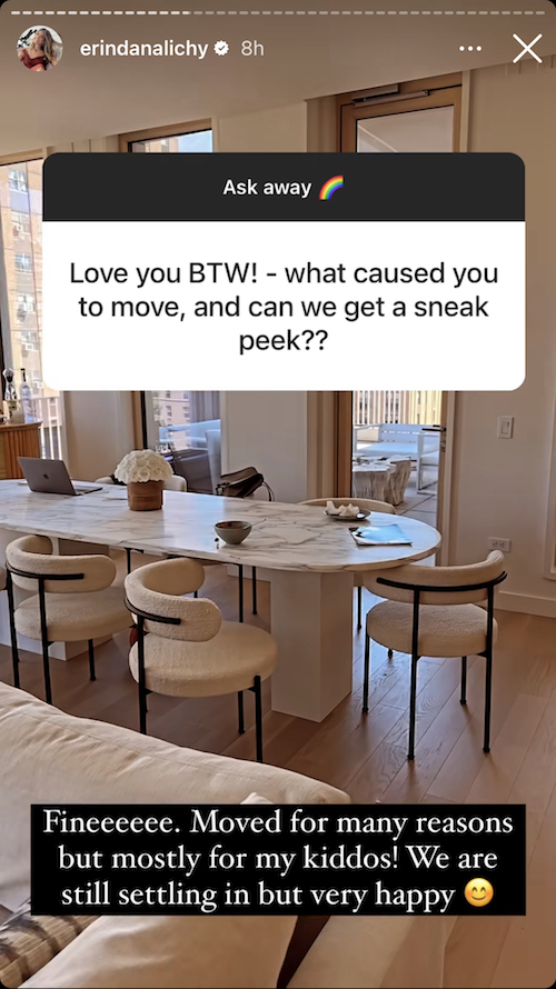 RHONY Erin Lichy Shows Sneak Peek at New NYC Apartment