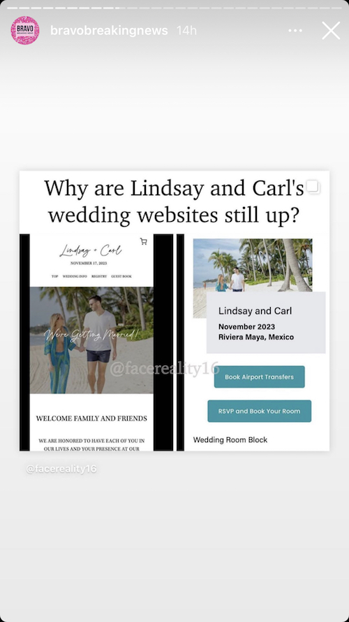 Summer House Lindsay Hubbard Carl Radke Wedding Websites Still Live
