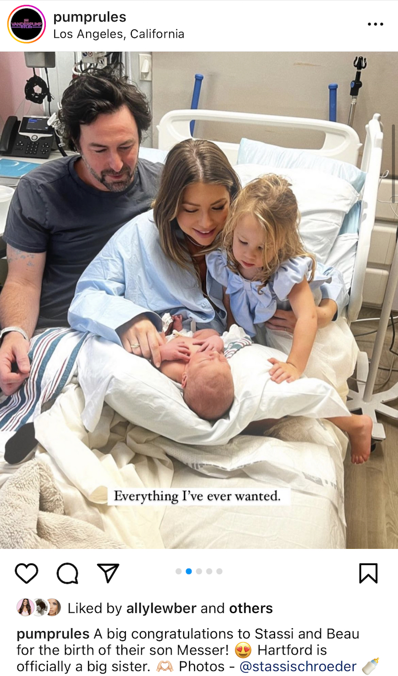 Vanderpump Rules Stassi Schroeder Family Photo After Son's Birth
