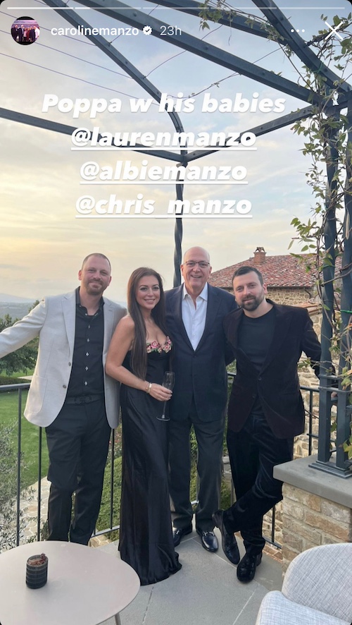 RHONJ Manzo Family in Italy for Albie's Wedding