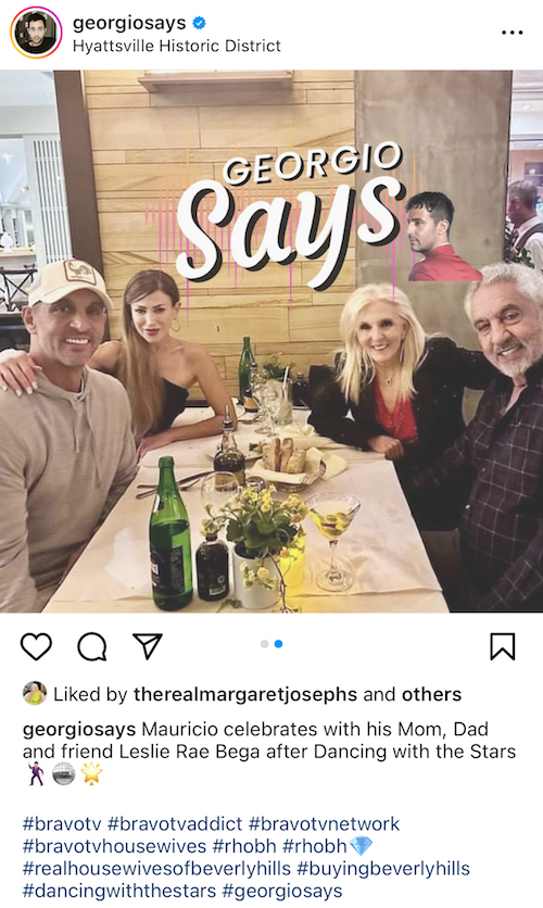 RHOBH Mauricio Umansky and Rumored Girlfriend at Dinner With Parents