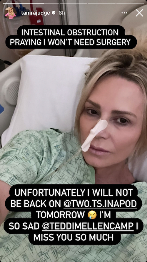 RHOC Tamra Judge Suffers Intestinal Obstruction
