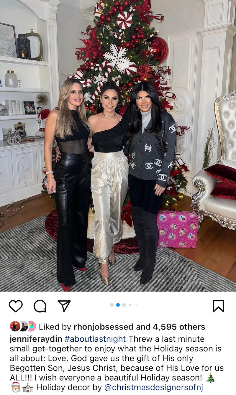 rhonj Jennifer Aydin Celebrates Christmas With Teresa and Jackie Goldschneider