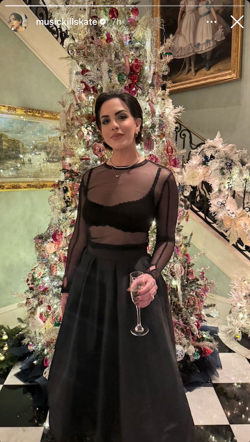Vanderpump Rules Katie Maloney Attends Kathy Hilton's Christmas Party