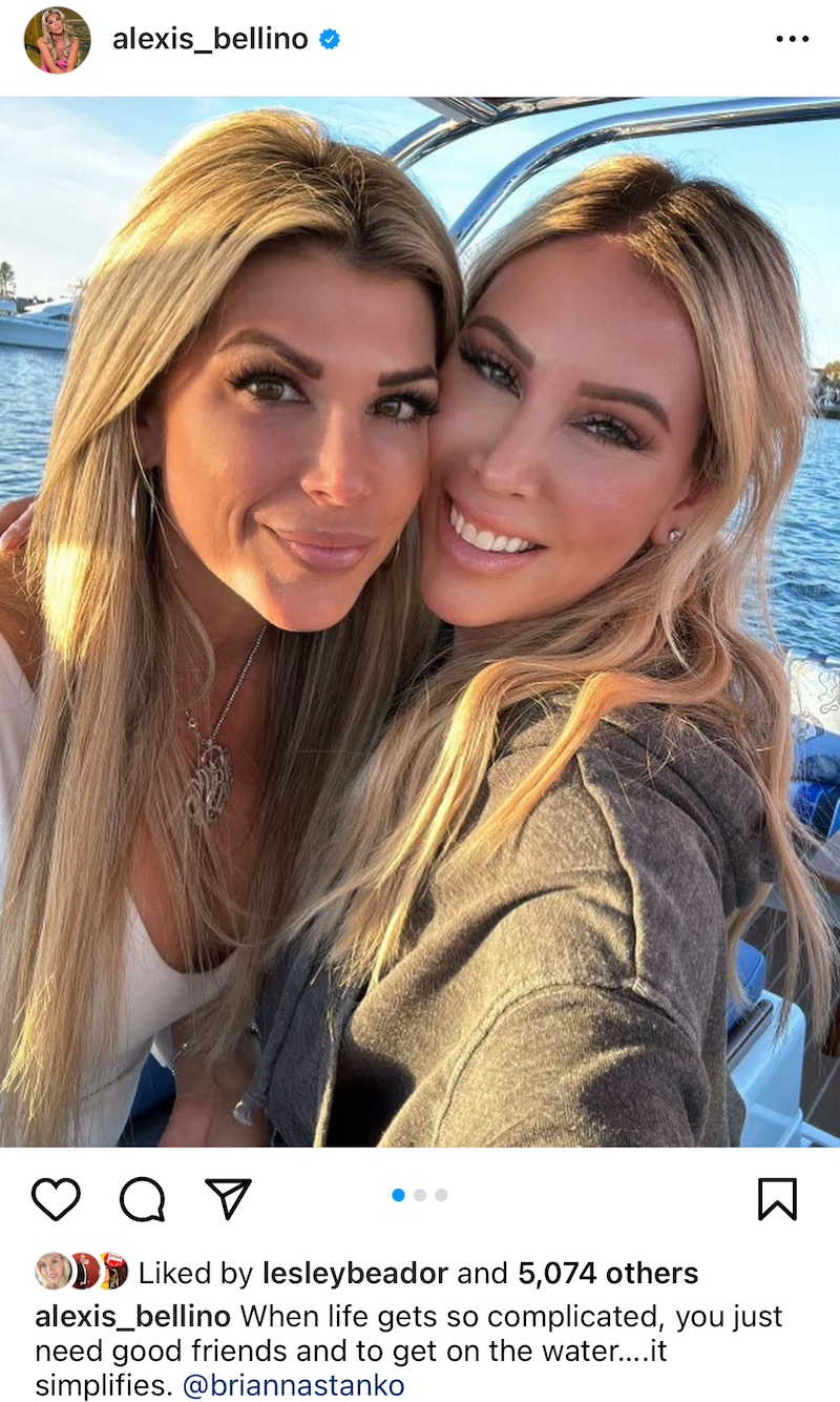 RHOC Lesley Beador likes Pic of Alexis Bellino and Friend