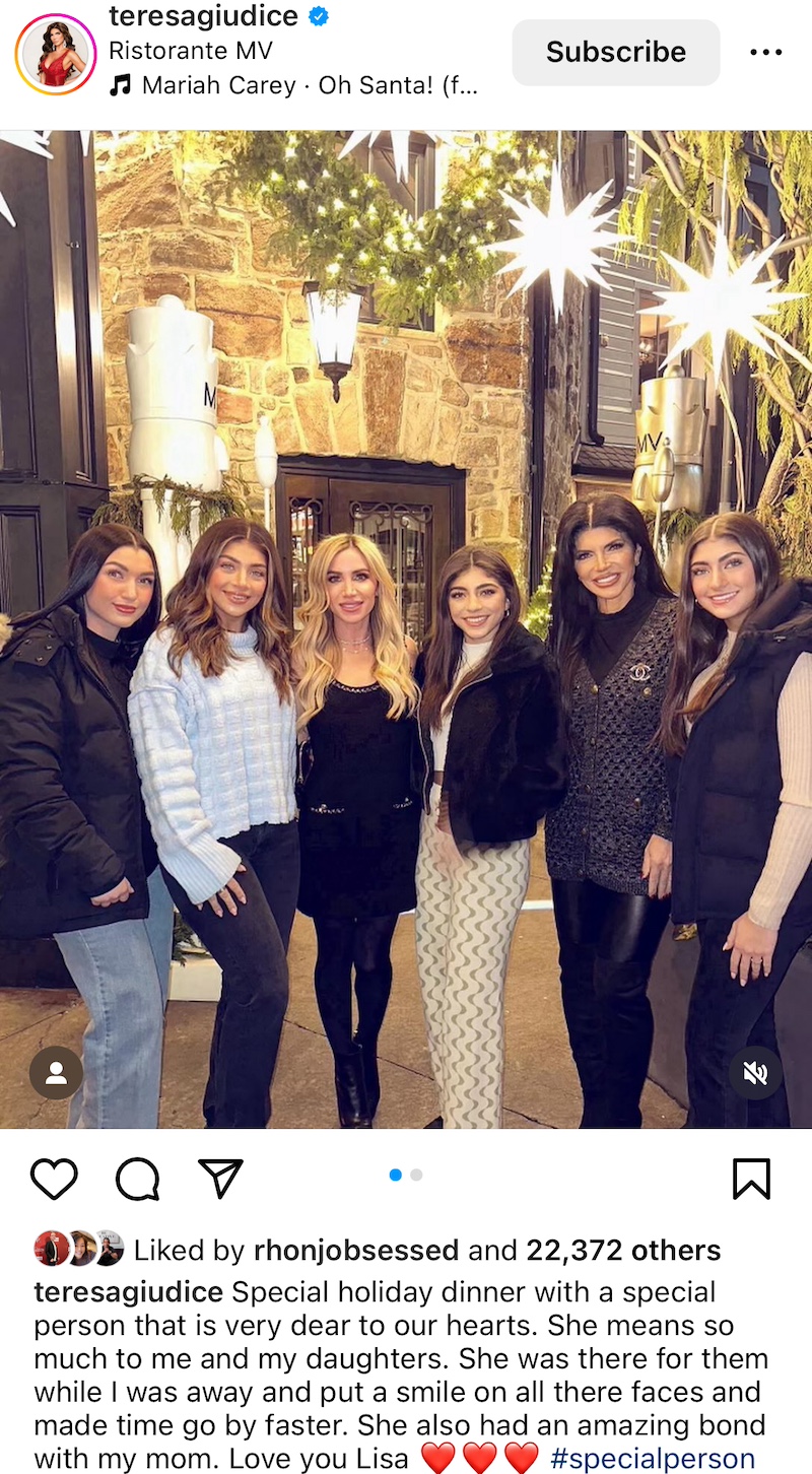 RHONJ Teresa Giudice Praises Friend for Being There for Daughters Amid Prison Stint