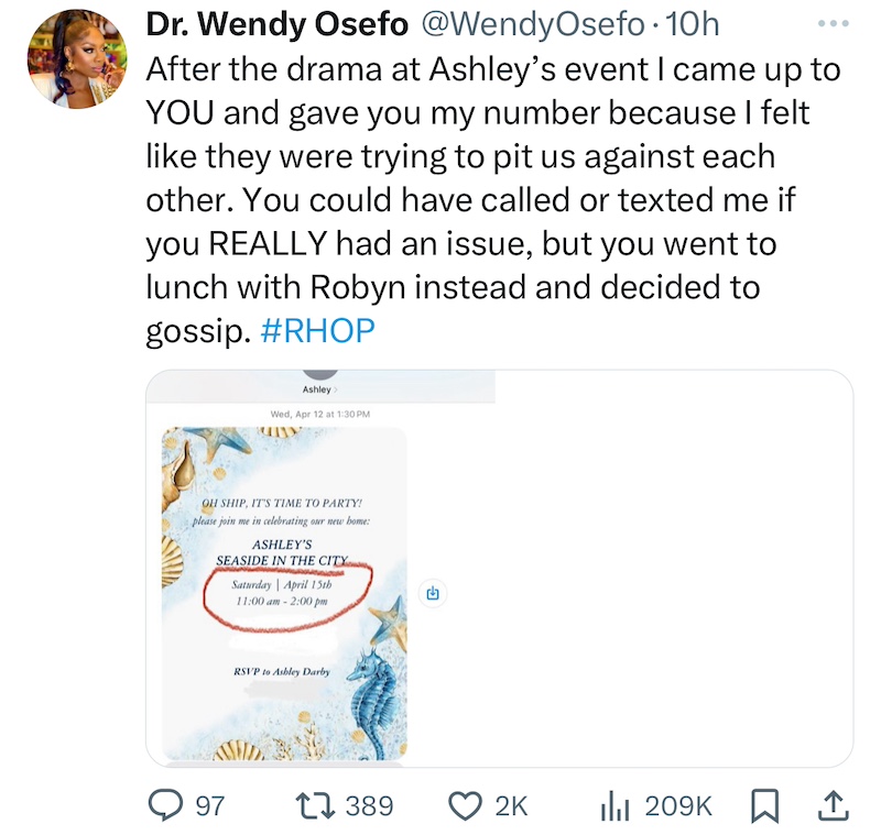 RHOP Wendy Osefo Accuses Nneka of Gossiping With Robyn