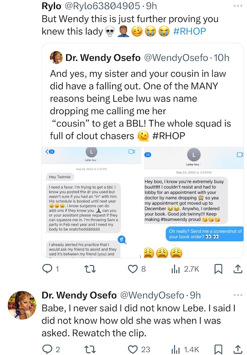 RHOP Wendy Osefo Denies Saying She Did Not Know Lebe Iwu