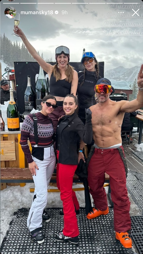 RHOBH Mauricio Umansky Goes Shirtless on Ski Slope in Aspen